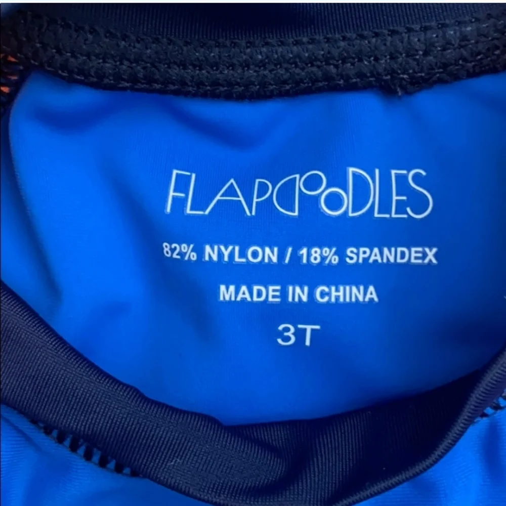 NWT Flapdoodles short sleeve rash guard 3T